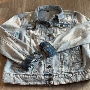 Kut from the Kloth Light Blue Distressed Jean Jacket